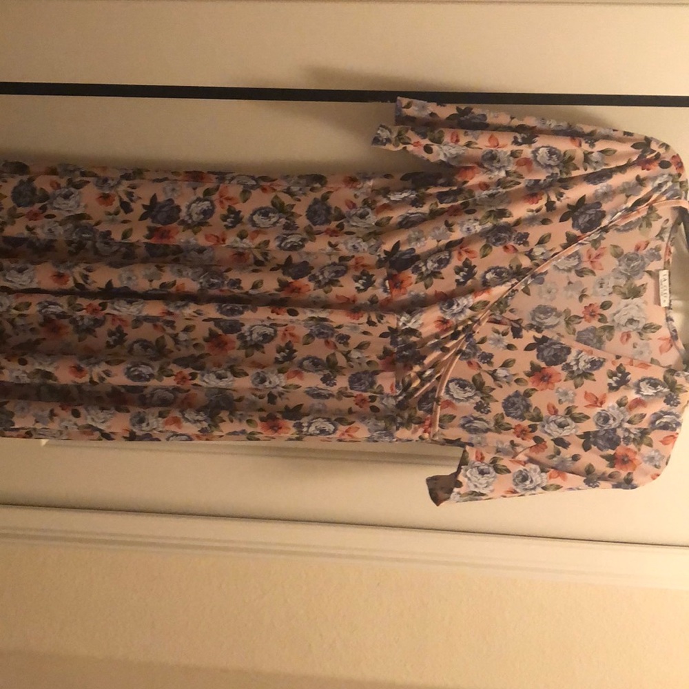 Pink floral dress